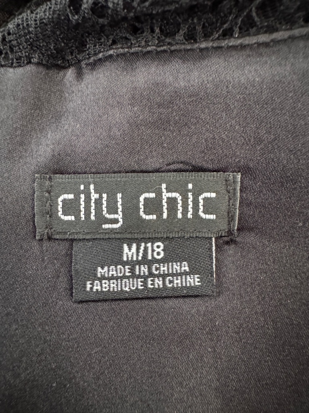 City Chic Audrey Fit and Flare Black Lace Dress, Size 18 (Runs Small) - Picture 10 of 10